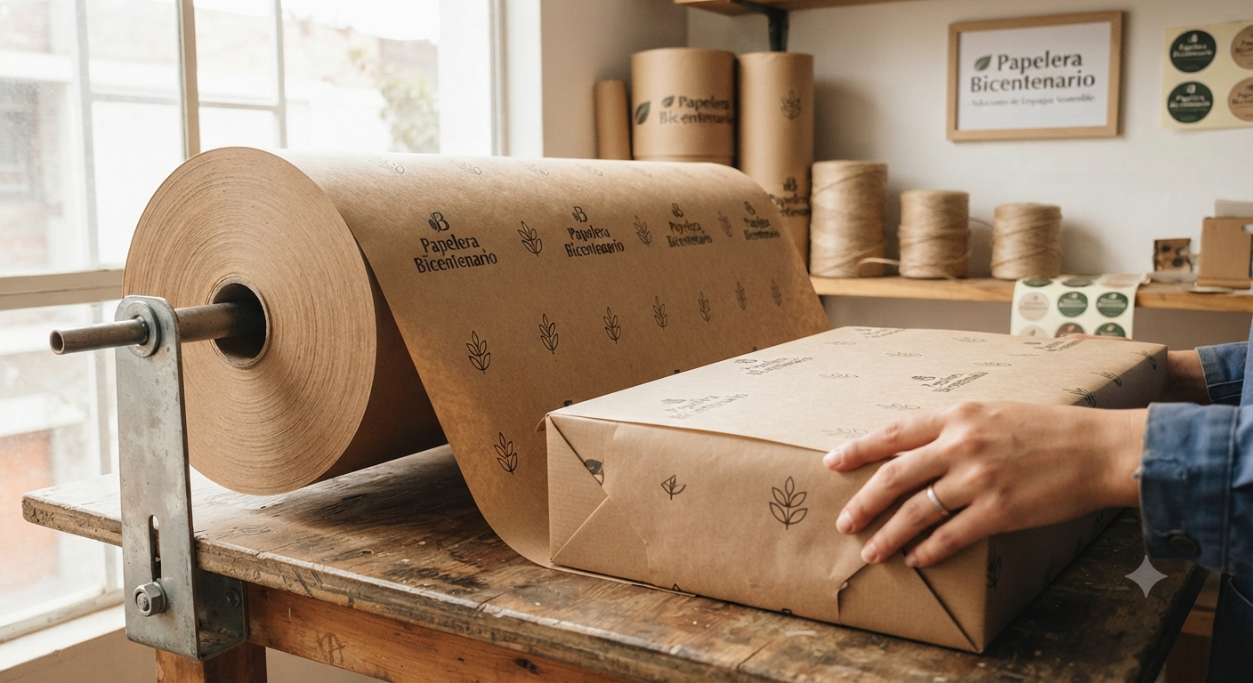 Rollo de Papel Kraft con Diseño: Branding y Calidad para tu Marca